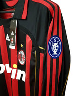 Ricardo Kaka #22 Jersey AC Milan 2006/2007 UCL Home Long Sleeve Retro Vintage