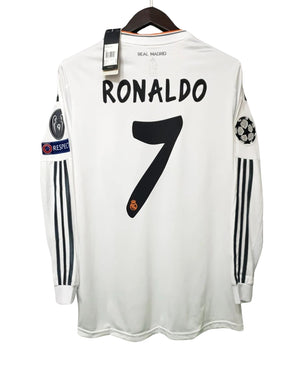 Cristiano Ronaldo 7 jeresy Real Madrid 2014/15 Long Sleeve UCL Final Home Jersey