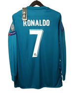 Ronaldo Jersey #7 Real Madrid Champions League 2017/2018 Jersey Long Sleeve