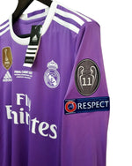 Ronaldo #7 Purple Real Madrid 2016-2017 UEFA Long Sleeve Jersey